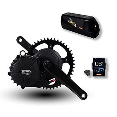 BAFANG M325 Mid Drive Kit 50.4V 500W Mid Mount Motor con batería de 19.6Ah y pantalla Bluetooth DPC181.CAN, última versión de eBike G341 G321 para bic