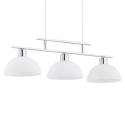 Lámpara colgante Etiuda, 3 luces, plata en oferta