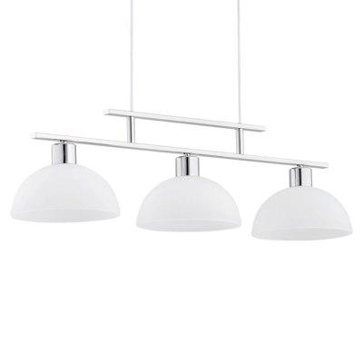 Lámpara colgante Etiuda, 3 luces, plata