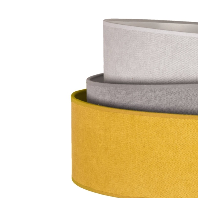 Mesa Pastell Trio amarillo/gris/gris claro H 50cm