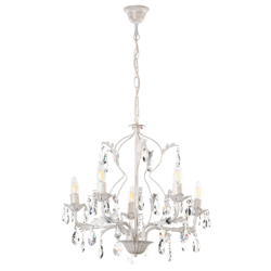 Lámpara de araña de cristal Teresa marfil 5 luces precio