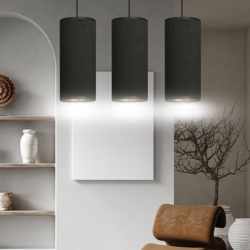 Colgante Joni, tejido, 3 luces alargado, negro-oro características