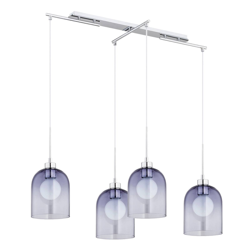Lámpara colgante Rona, 4 luces, gris humo precio