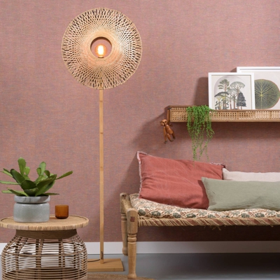 GOOD & MOJO Kalimantan lámpara pie, pantalla Ø60cm