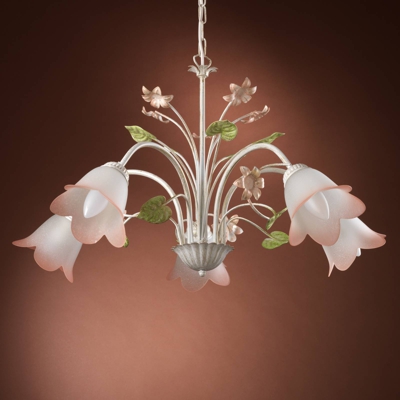 Lámpara colgante Botton estilo florentino 5 luces