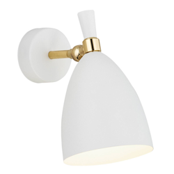 Aplique Cyntia, giratorio, blanco-latón características