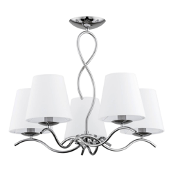Lámpara de araña Lisa, 5 luces, plata en oferta