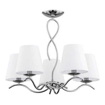 Lámpara de araña Lisa, 5 luces, plata