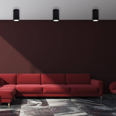 Plafón Tube TB 170, negro