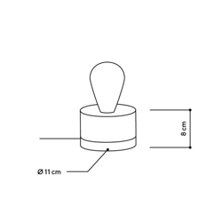 ALMUT 0239 lámpara mesa vegana nogal/azul pastel precio
