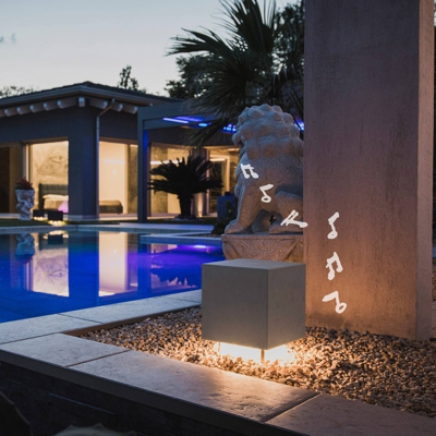 OLEV Cemento baliza LED con altavoz