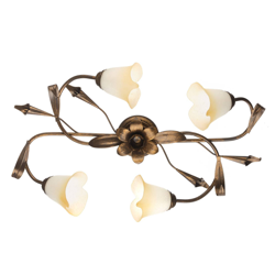 Plafón Lucrezia 4 luces, bronce precio
