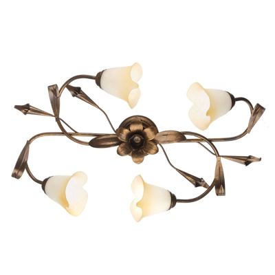 Plafón Lucrezia 4 luces, bronce