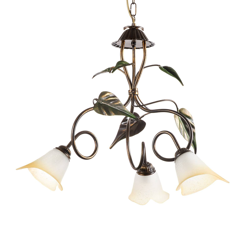 Lámpara colgante Miranda 3 luces, bronce en oferta