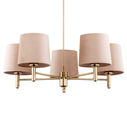 Ver Lámpara de araña Polo, 5 luces, beige/latón oscuro y sus características Lámpara de araña Polo, 5 luces, beige/latón oscuro en oferta