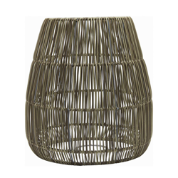PR Home pantalla Saigon look de ratán Ø 38 cm gris en oferta