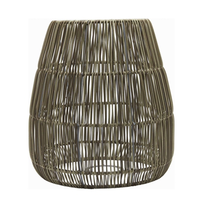 PR Home pantalla Saigon look de ratán Ø 38 cm gris