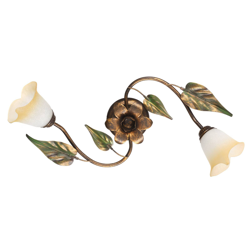 Plafón Miranda 2 luces, bronce en oferta