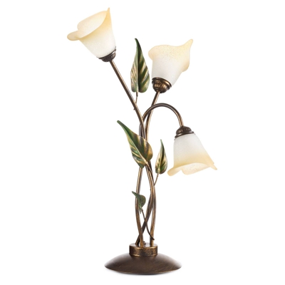 Lámpara de mesa Miranda 3 luces, bronce