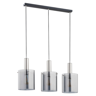 Lámpara colgante Calena, 3 luces, plata