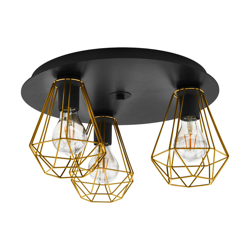 Plafón Tarbes, 3 luces, redondo en oferta
