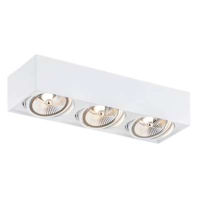 Foco de techo Ronda, 3 luces, blanco