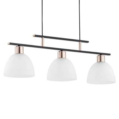 Lámpara colgante Sonata, 3 luces, negra/dorada