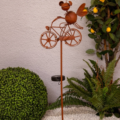 Lámpara decorativa solar LED 5282414 con bicicleta