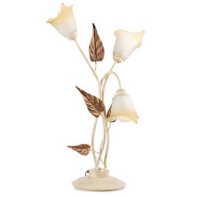 Lámpara de mesa Vanda 3 luces, marfil