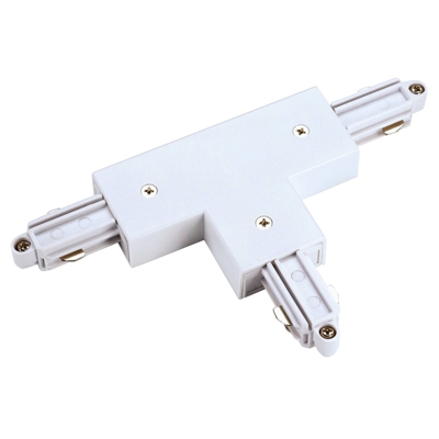SLV conector T riel monofásico HV derecha, blanco