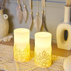 Pauleen Cozy Charm Candle juego 2 velas LED, cera en oferta