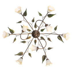 Plafón Miranda 9 luces, bronce precio