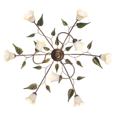 Plafón Miranda 9 luces, bronce