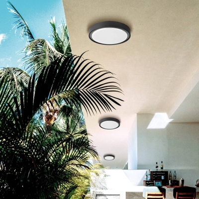 Plafón LED de exterior Anabella, gris oscuro