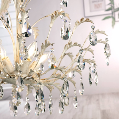 Lámpara de araña Cesta, 5 luces con cristales