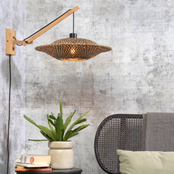 GOOD & MOJO Bali aplique 1 brazo, natural, 44x12cm en oferta