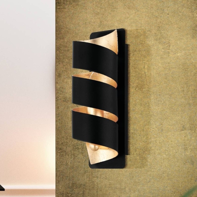 Aplique Elizondo, girado, negro/oro