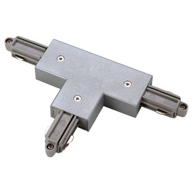 SLV conector T riel monofásico HV izquierda plata