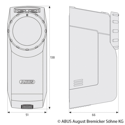 ABUS HomeTec Pro accionamiento de cerradura negro
