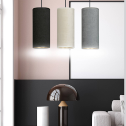 Colgante Joni, 3 luces alargado, negro-blanco-gris precio