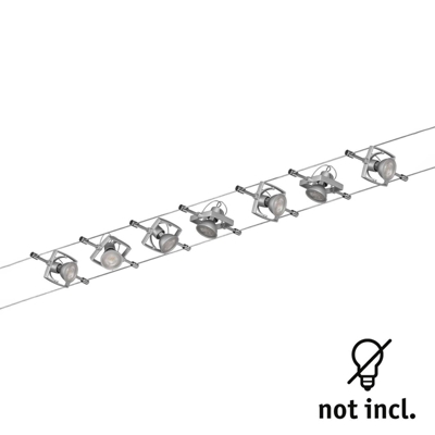 Paulmann Wire Mac II sobre cable 7 luces cromo