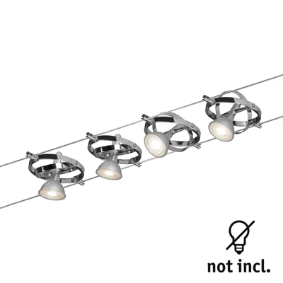 Paulmann Cardan sobre cable 4 cromo mate/cromo