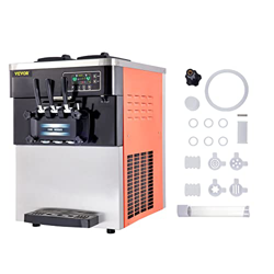 BuoQua Maquina Helados Suave Naranja 7L*2 Máquina de Helados Suave Heladera 2+1 Sabores Heladeras Hacer Helado Cremoso con Panel LCD Inteligente Helad en oferta