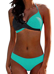 CheChury Bikinis Mujer 2021 Push Up Halter Bikini Traje de baño Acolchado Bra Tops y Braguitas Bikini Sets Talla Grande Bañador Vacaciones características
