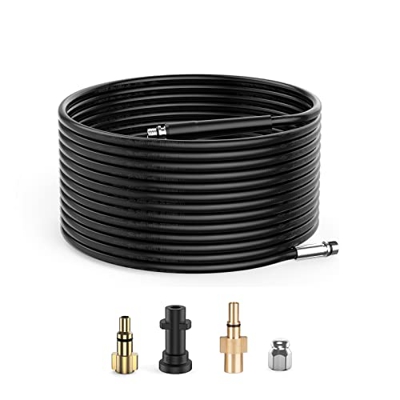 Stone Banks Kit de limpieza de tuberías y desagües para lavadora a presión Kärcher/Bosch/Lavor, manguera de drenaje de lavadora a presión para Karcher