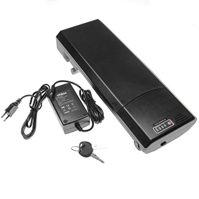 vhbw Batería portaequipajes 8,8Ah 36V Li-Ion con riel, Incl. Cargador Compatible con diversas E-Bikes, Bicicletas eléctricas, pedelecs