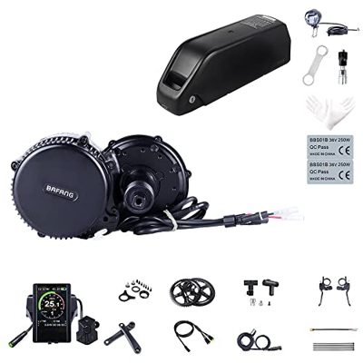 BAFANG Ebike BBS02B 48V 750W Kit de Conversión de Bicicleta de montaña con Motor Central Bicicleta con Batería de 48V 11.6/13/17.5/18Ah Hailong, Bater