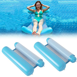 Cama hinchable plegable para piscina, hamaca, para adultos y niños, color azul claro características