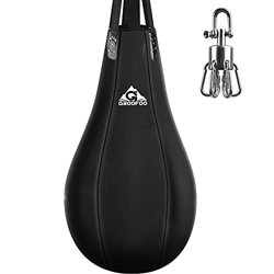 GROOFOO Saco de Boxeo para Colgar Sin Relleno Bolsa Pesada con Montaje Giratorio para Perforadora de Rodilla de Corte Superior Kickboxing Grappling Mu precio