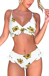 heekpek Bikini con Escote en V Mujer Bikinis Brasileños Trajes de Baño para Mujer Dos Piezas Bañador Mujer Sexy en oferta